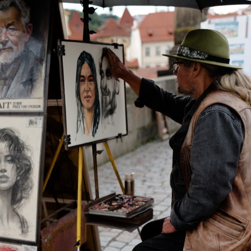Le portraitiste du pont Charles