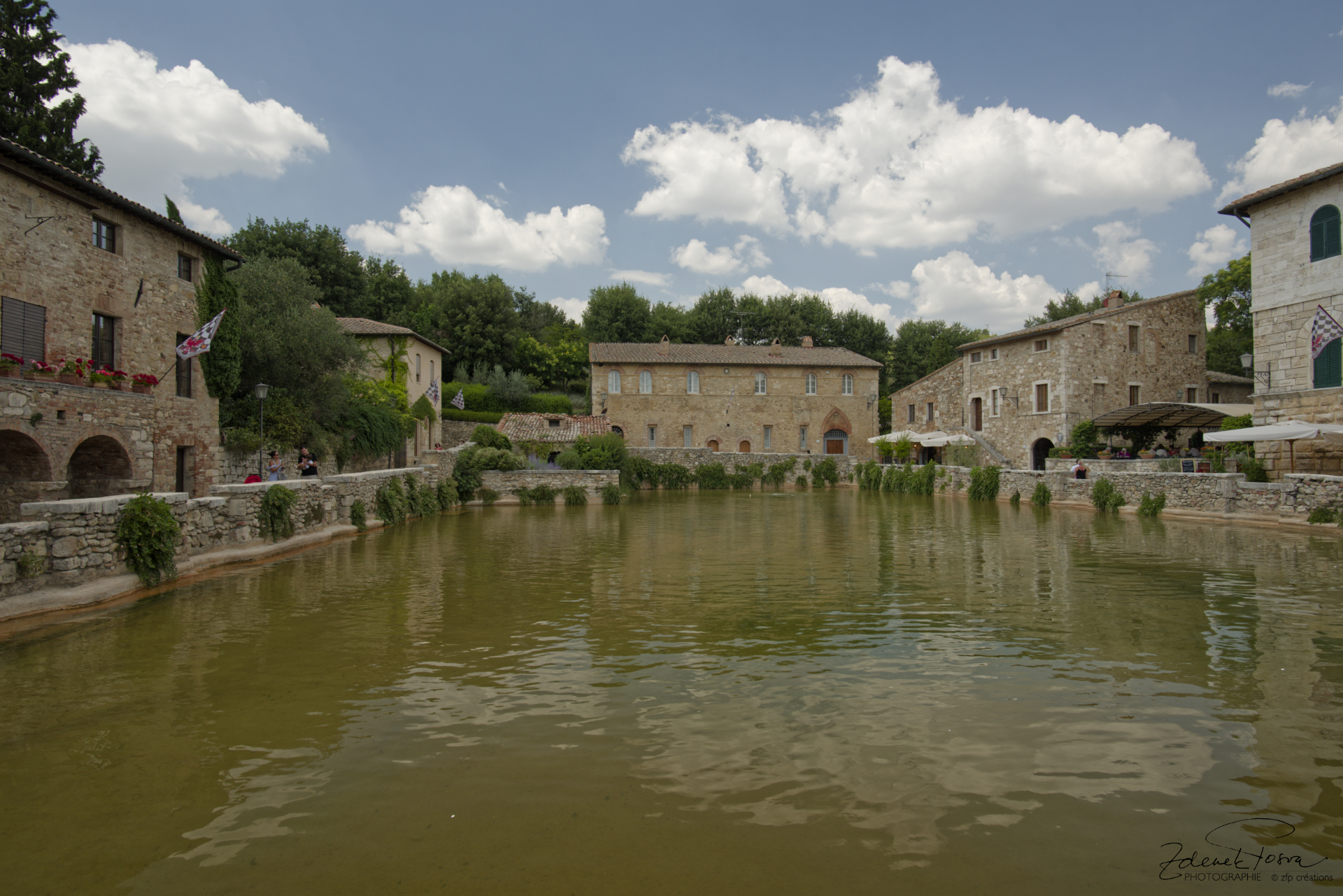 Bagno Vignoni, Toscane, le décor du film Nostalghia d'Andrei Tarkovski