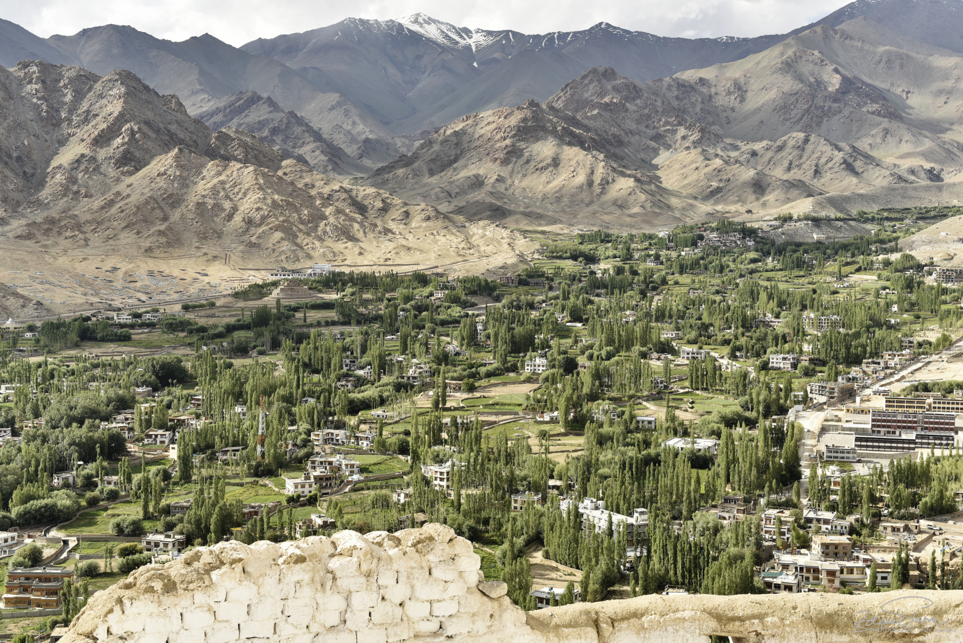 Le quartier verdoyant de Leh