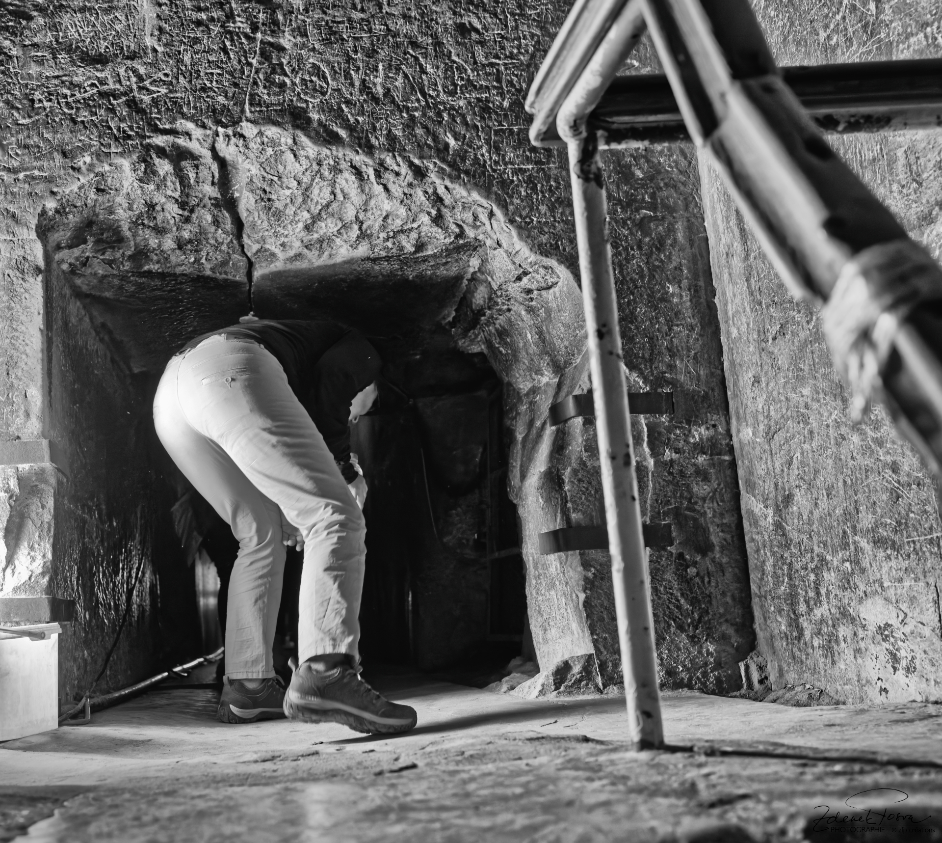 A l'intérieur de la Grande pyramide de Gizeh