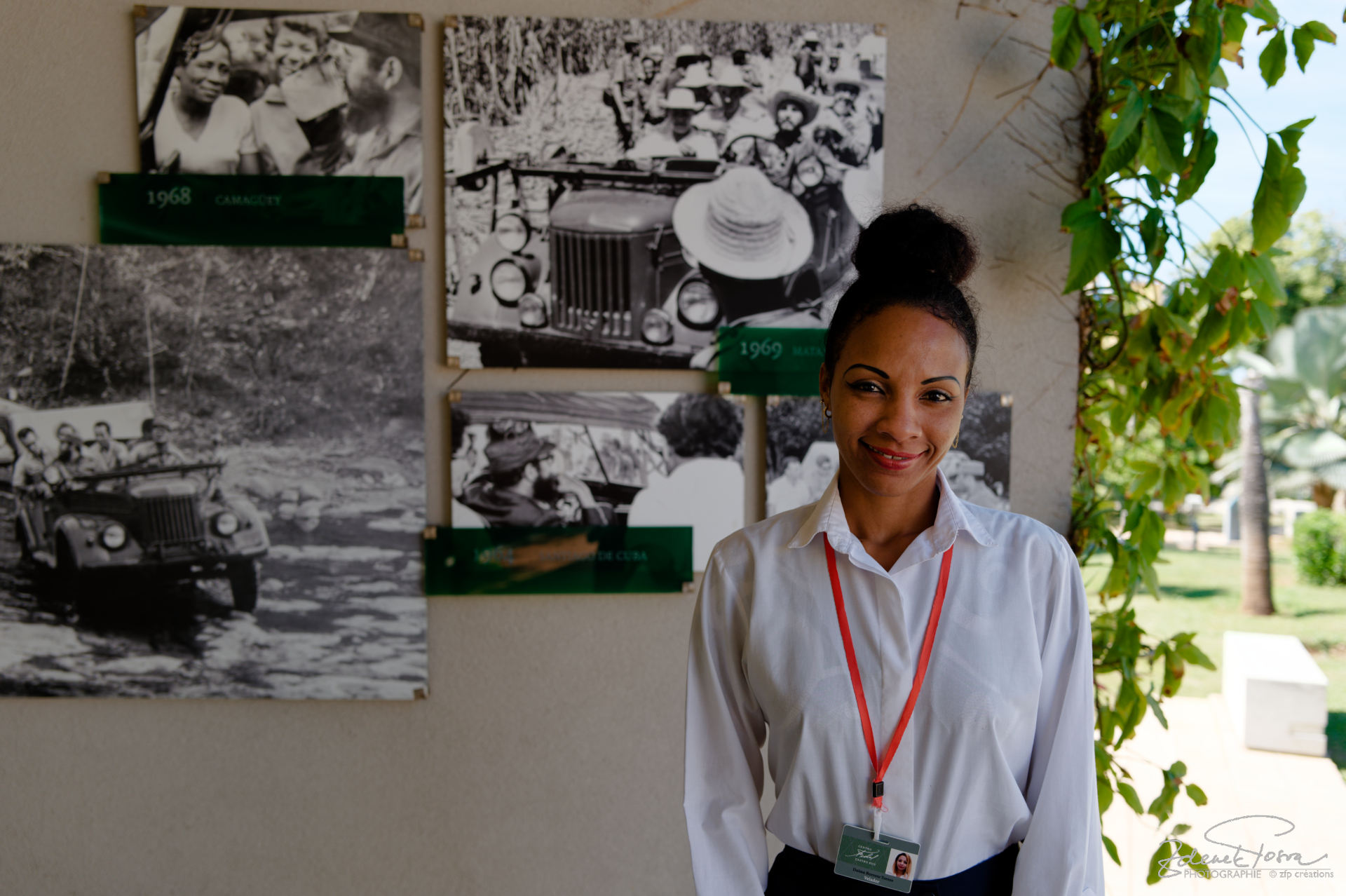 La guide Daima Borroto Torres au Centre de Fidel Castri Ruz