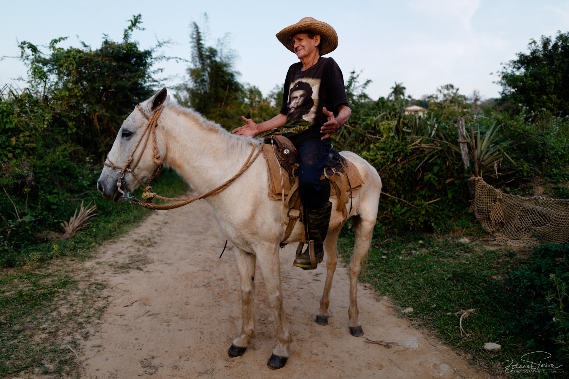 René sur son cheval, Valée de Viñales