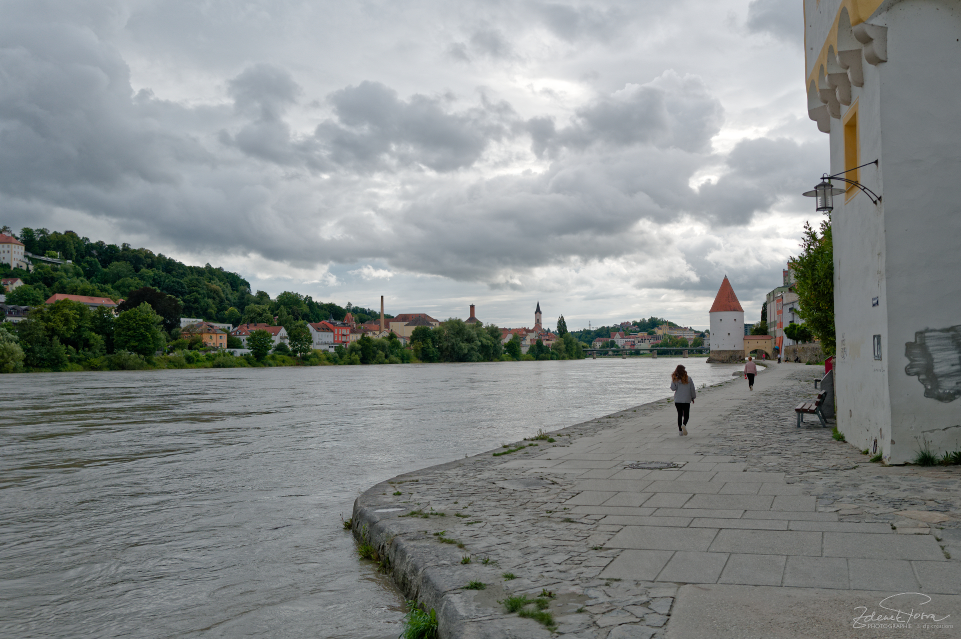 La tour Schaiblingsturm sur la rivière Inn à Passau