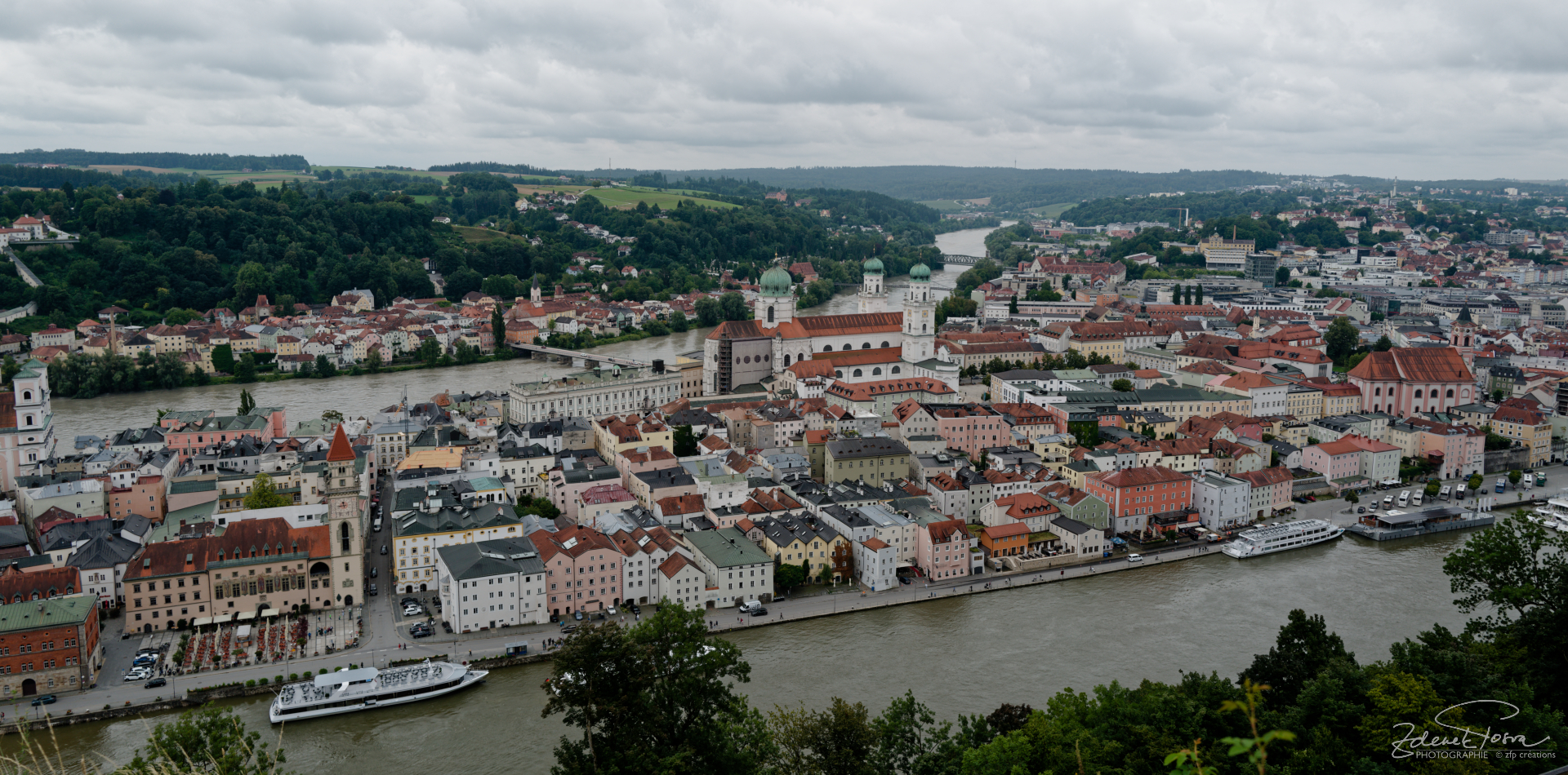 Passau entre deux rivières: Danube et Inn