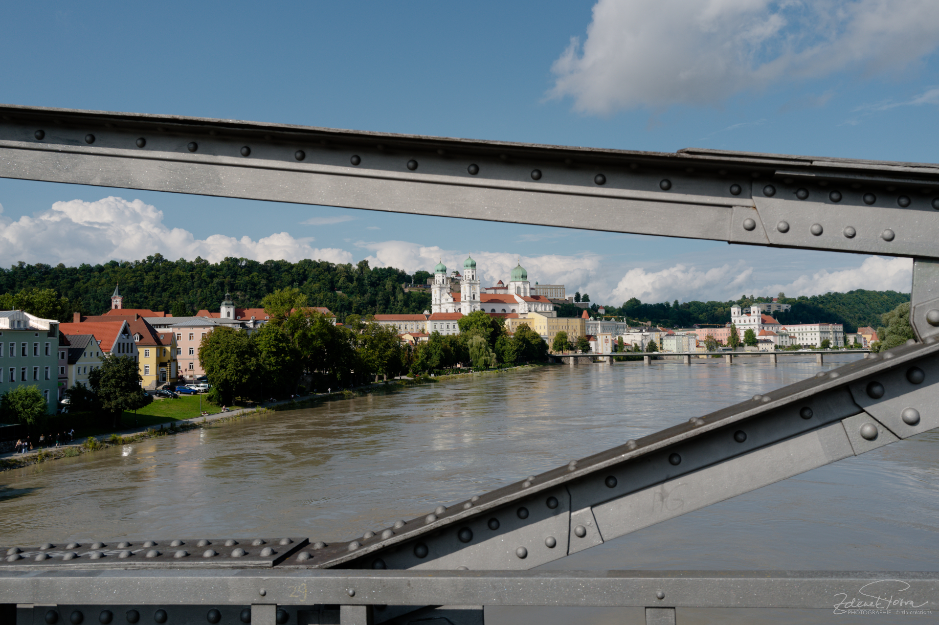 Une passerelle sur l'Inn  à Passau