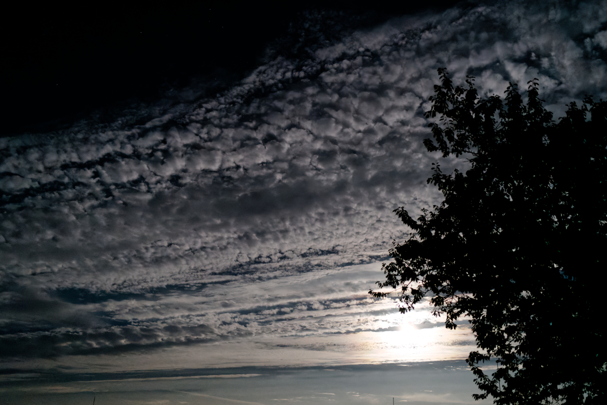 Le rideau devant le pleine Lune